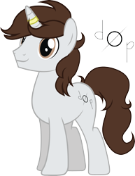 Size: 2511x3247 | Tagged: safe, artist:duskthebatpack, oc, oc:metronome circuit, species:pony, species:unicorn, commission, horn ring, male, simple background, solo, stallion, transparent background, vector