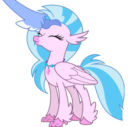 Size: 8192x8133 | Tagged: safe, artist:thatguy1945, character:silverstream, character:sky beak, species:classical hippogriff, species:hippogriff, episode:school daze, episode:surf and/or turf, g4, my little pony: friendship is magic, spoiler:s08, absurd resolution, cute, diastreamies, eyes closed, father and daughter, female, happy, male, petting, simple background, solo focus, transparent background, vector