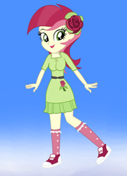 Size: 1700x2360 | Tagged: safe, artist:tabrony23, character:roseluck, my little pony:equestria girls, converse, female, shoes, sneakers, solo