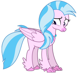 Size: 8192x7692 | Tagged: safe, artist:thatguy1945, character:silverstream, species:classical hippogriff, species:hippogriff, season 8, .ai available, .svg available, absurd resolution, female, looking away, sad, simple background, solo, transparent background, vector
