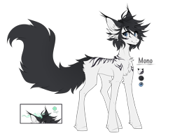 Size: 2073x1635 | Tagged: safe, artist:monogy, oc, oc:mono, species:pony, catpony, female, original species, reference sheet, simple background, solo, transparent background