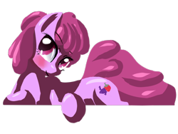 Size: 1024x768 | Tagged: safe, artist:snus-kun, character:berry punch, character:berryshine, species:earth pony, species:pony, female, head tilt, mare, simple background, smiling, solo, transparent background