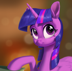 Size: 1571x1563 | Tagged: safe, artist:nadnerbd, character:twilight sparkle, character:twilight sparkle (alicorn), species:alicorn, species:pony, bokeh, cute, female, looking at you, mare, solo, twiabetes