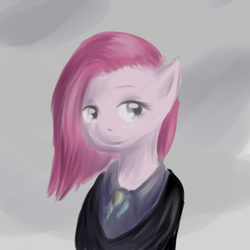 Size: 500x500 | Tagged: safe, artist:snus-kun, character:pinkamena diane pie, character:pinkie pie, clothing, female, semi-anthro, solo