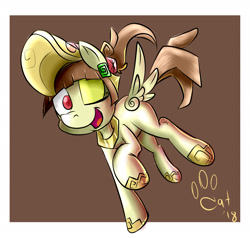 Size: 2337x2222 | Tagged: safe, artist:catlion3, oc, oc:tailcoatl, species:pegasus, species:pony, nation ponies, female, mare, mexico, one eye closed, open mouth, ponified, smiling, solo