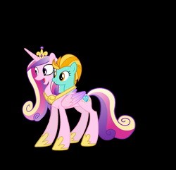 Size: 2969x2865 | Tagged: safe, artist:theunknowenone1, character:lightning dust, character:princess cadance, species:pony, conjoined, female, fusion, mare, multiple heads, two heads, we have become one