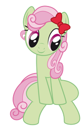 Size: 5444x8192 | Tagged: safe, artist:thatguy1945, character:florina tart, absurd resolution, apple family member, background pony, bow, simple background, sitting, solo, transparent background, vector