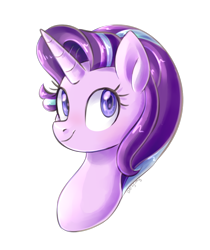 Size: 798x949 | Tagged: safe, artist:darlyjay, character:starlight glimmer, species:pony, species:unicorn, bust, female, mare, portrait, simple background, smiling, solo, transparent background