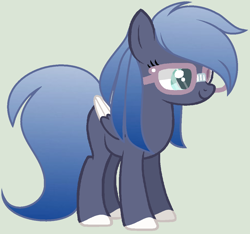 Size: 1066x996 | Tagged: safe, artist:nocturnal-moonlight, oc, oc only, oc:silent night, species:pegasus, species:pony, female, glasses, mare, simple background, solo, two toned wings