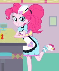 Size: 3300x4000 | Tagged: safe, artist:tabrony23, character:pinkie pie, episode:coinky-dink world, eqg summertime shorts, g4, my little pony: equestria girls, my little pony:equestria girls, clothing, cute, diapinkes, female, looking at you, server pinkie pie, smiling, solo