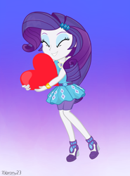 Size: 1700x2300 | Tagged: safe, artist:tabrony23, character:rarity, g4, my little pony: equestria girls, my little pony:equestria girls, female, hairpin, heart, hug, solo
