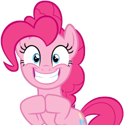 Size: 8944x9000 | Tagged: safe, artist:famousmari5, character:pinkie pie, species:earth pony, species:pony, episode:rock solid friendship, g4, my little pony: friendship is magic, absurd resolution, cute, diapinkes, female, looking at you, mare, simple background, smiling, solo, transparent background, vector