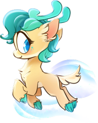 Size: 500x628 | Tagged: safe, artist:loneless-art, character:alice, species:deer, species:pony, species:reindeer, episode:best gift ever, g4, my little pony: friendship is magic, adoralice, cloven hooves, colored pupils, cute, female, simple background, solo, transparent background, underhoof