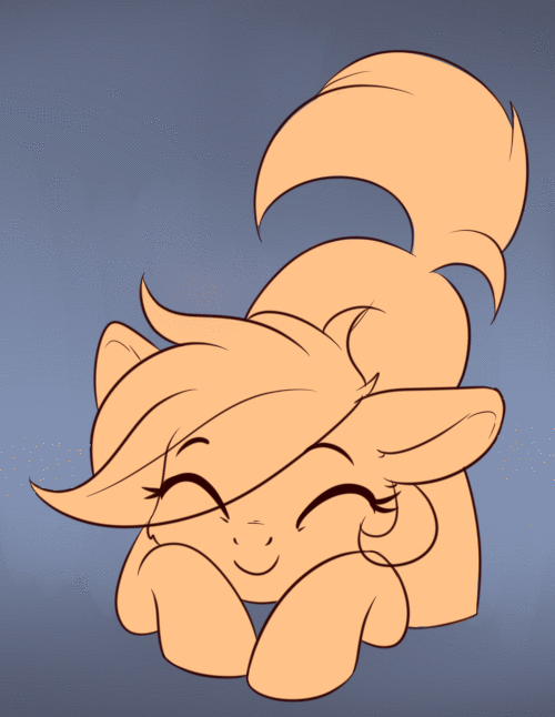 Size: 500x646 | Tagged: safe, artist:anti1mozg, oc, oc only, species:pony, animated, commission, eyes closed, female, happy, mare, smiling, solo, tail, tail wag, ych example, your character here