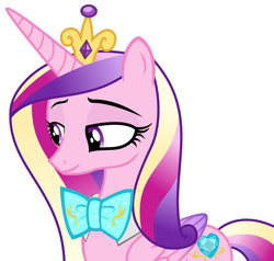 Size: 3760x3584 | Tagged: safe, artist:disneymarvel96, edit, character:princess cadance, species:alicorn, species:pony, bow tie, bowties are cool, content, female, happy, lidded eyes, mare, solo, vector, vector edit