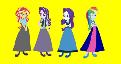 Size: 1402x740 | Tagged: safe, artist:starman1999, character:rainbow dash, character:rarity, character:starlight glimmer, character:sunset shimmer, my little pony:equestria girls
