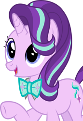 Size: 2472x3600 | Tagged: safe, artist:dashiesparkle edit, artist:disneymarvel96, edit, character:starlight glimmer, species:pony, species:unicorn, bow tie, bowties are cool, bust, female, mare, simple background, solo, vector, vector edit, white background