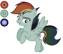Size: 1960x1712 | Tagged: safe, artist:diamond-chiva, oc, oc only, oc:rainbow fury, parent:quibble pants, parent:rainbow dash, parents:quibbledash, species:pegasus, species:pony, female, mare, offspring, reference sheet, simple background, solo, transparent background