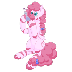 Size: 6000x6000 | Tagged: safe, artist:glacierfrostclaw, oc, oc:lovey dovey, species:pegasus, species:pony, species:zebra, species:zony, alchemist, bottle, dungeons and dragons, female, hair tie, hybrid, mare, pathfinder, pen and paper rpg, ponyfinder, potion, rpg, short leg, sitting, tabletop gaming