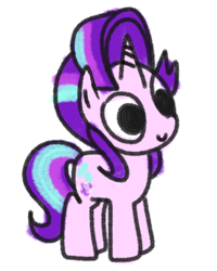 Size: 506x632 | Tagged: safe, artist:andromedasparkz, edit, character:starlight glimmer, species:pony, species:unicorn, cropped, cute, doodle, female, glimmerbetes, mare, no catchlights, solo