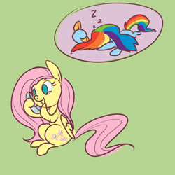 Size: 1000x1000 | Tagged: safe, artist:ponygoggles, character:fluttershy, character:rainbow dash, phone, sleeping, zzz