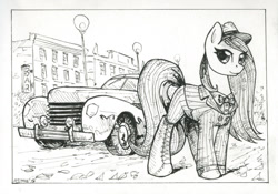 Size: 1280x895 | Tagged: safe, artist:asimos, character:octavia melody, species:pony, car, clothing, female, solo