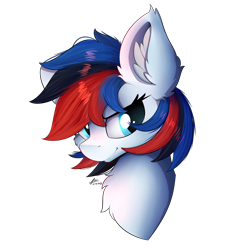 Size: 1250x1250 | Tagged: safe, artist:lunar froxy, oc, oc only, oc:retro city, species:pony, bust, cheek fluff, chest fluff, confident, ear fluff, female, mare, portrait, simple background, solo, transparent background