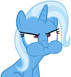Size: 5164x5610 | Tagged: safe, artist:famousmari5, character:trixie, species:pony, species:unicorn, episode:student counsel, :i, angry, aweeg*, chewing, cute, diatrixes, eating, female, frown, glare, madorable, mare, puffy cheeks, simple background, solo, transparent background, vector