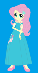 Size: 316x607 | Tagged: safe, artist:starman1999, base used, character:fluttershy, my little pony:equestria girls, female, long dress, solo
