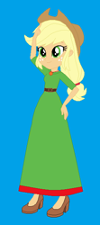 Size: 276x623 | Tagged: safe, artist:starman1999, base used, character:applejack, my little pony:equestria girls, female, long dress, solo