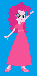 Size: 304x622 | Tagged: safe, artist:starman1999, base used, character:pinkie pie, my little pony:equestria girls, female, long dress, pink, solo