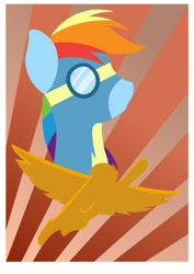 Size: 800x1132 | Tagged: safe, artist:redquoz, character:rainbow dash, species:pegasus, species:pony, episode:wonderbolts academy, aviator goggles, clothing, flying, poster, uniform, wonderbolts, wonderbolts uniform