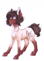 Size: 1280x1758 | Tagged: safe, artist:scootiegp, oc, species:earth pony, species:pony, full body, male, simple background, smiling, stallion, traditional art, white background