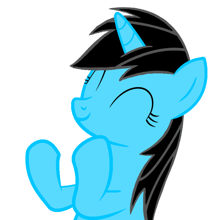 Size: 770x770 | Tagged: safe, artist:iheartjapan789, oc, oc only, oc:andrea, ponysona, species:pony, species:unicorn, adorable face, animated, clapping, cute, gif, simple background, solo, transparent background