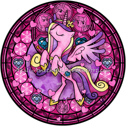 Size: 1024x1024 | Tagged: safe, artist:akili-amethyst, character:princess cadance, character:princess celestia, character:queen chrysalis, character:shining armor, character:twilight sparkle, character:twilight sparkle (alicorn), species:alicorn, species:changeling, species:pony, changeling queen, crystal heart, dive to the heart, female, simple background, snow, snowflake, solo focus, transparent background