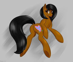 Size: 2270x1930 | Tagged: safe, artist:renarde-louve, oc, oc only, oc:yanie, species:earth pony, species:pony, butt, female, looking at you, looking back, looking back at you, plot, solo