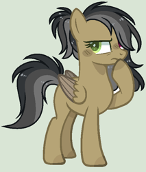 Size: 558x654 | Tagged: safe, artist:nocturnal-moonlight, base used, oc, parent:daring do, parent:doctor caballeron, parents:daballeron, species:pegasus, species:pony, female, heterochromia, mare, offspring, simple background, solo, transparent background