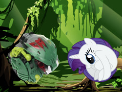 Size: 1024x768 | Tagged: safe, artist:famousmari5, edit, character:rarity, species:pony, episode:the gift of the maud pie, g4, my little pony: friendship is magic, bionicle, bohrok, flash game, jungle, le koro, lego, lehvak, mata nui online game, meme, mimicry, rariball, vector, vector edit, wat