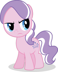 Size: 2815x3463 | Tagged: safe, artist:felix-kot, edit, editor:slayerbvc, character:diamond tiara, species:earth pony, species:pony, accessory-less edit, female, filly, missing accessory, simple background, solo, transparent background, vector, vector edit