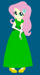 Size: 312x581 | Tagged: safe, artist:starman1999, base used, character:fluttershy, my little pony:equestria girls, female, long dress, solo
