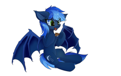 Size: 2000x1250 | Tagged: safe, artist:lunar froxy, oc, oc only, species:bat pony, species:pony, bat pony oc, eye clipping through hair, female, mare, moth, raffle prize, simple background, solo, transparent background
