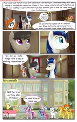 Size: 1950x3102 | Tagged: safe, artist:greenbrothersart, character:fancypants, character:fleur-de-lis, character:octavia melody, character:princess cadance, character:shining armor, character:spitfire, character:stormy flare, character:sunset shimmer, species:earth pony, species:pegasus, species:pony, species:unicorn, comic:love is magic, bits, comic, fan, female, filly, ice cream cone, male, mare, saddle bag, stallion, teen princess cadance, teenager