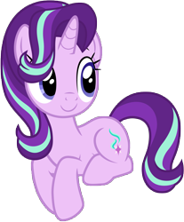 Size: 5799x7005 | Tagged: safe, artist:famousmari5, character:starlight glimmer, species:pony, species:unicorn, episode:it isn't the mane thing about you, g4, my little pony: friendship is magic, absurd resolution, behaving like a cat, cute, digital art, female, glimmerbetes, hair flip, hair over one eye, mare, prone, simple background, smiling, solo, transparent background, vector