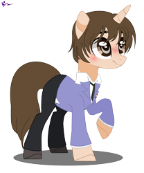 Size: 2553x3073 | Tagged: safe, artist:nocturnal-moonlight, artist:xxkawailloverchanxx, base used, species:pony, crossover, female, fujioka haruhi, mare, ms paint, ouran high school host club, paint.net, ponified, reverse trap, solo