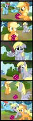Size: 1000x3605 | Tagged: safe, artist:coltsteelstallion, edit, character:applejack, character:derpy hooves, character:rainbow dash, species:pegasus, species:pony, ball, comic, cyrillic, dialogue, feels, female, mare, russian, sad, speech bubble, translation