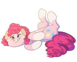 Size: 2500x2000 | Tagged: safe, artist:glitterstar2000, character:pinkie pie, species:earth pony, species:pony, beanbrows, cute, diapinkes, digital art, eyebrows, female, mare, simple background, solo, transparent background