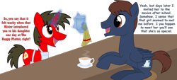 Size: 4091x1841 | Tagged: safe, artist:shadymeadow, oc, oc:fried egg, species:pony, species:unicorn, coffee cup, cup, magic, male, ponified, simple background, stallion, tony rydinger, transparent background