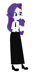 Size: 288x616 | Tagged: safe, artist:starman1999, base used, character:rarity, my little pony:equestria girls, business suit, clothing, crossed arms, female, long skirt, necktie, skirt, solo