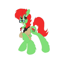 Size: 1200x1200 | Tagged: safe, artist:wyren367, oc, oc:scratch build, species:earth pony, species:pony, 2020 community collab, derpibooru community collaboration, clothing, digital art, glasses, jacket, looking at you, male, needs more saturation, raised foreleg, simple background, solo, stallion, transparent background, unshorn fetlocks