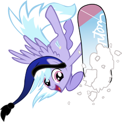 Size: 1166x1167 | Tagged: safe, artist:austiniousi, edit, character:cloudchaser, clothing, female, hat, recolor, simple background, snowboard, solo, sports, transparent background, vector, winter